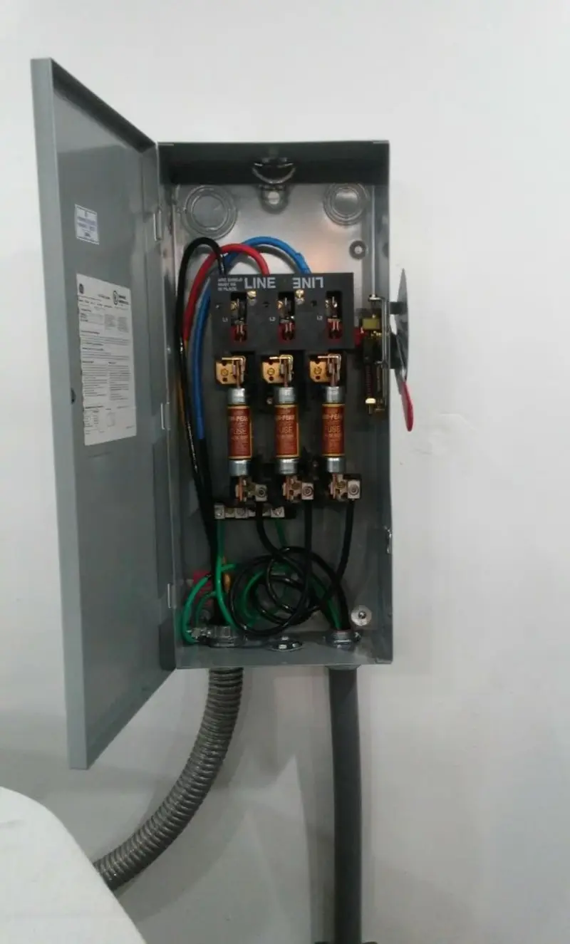 Three-phase disconnect switch installed for Electrical Wiring & Rewiring in Plainview