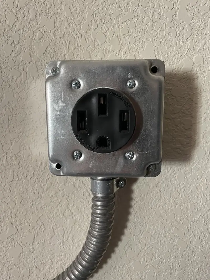 NEMA 14-50 outlet installed for Electrical Panel Upgrade in Plainview